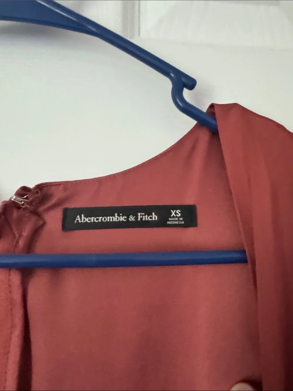 Abercrombie & Fitch Rust Red Maxi Dress with Flutter Sleeves